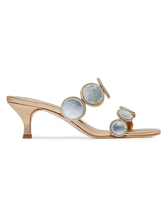 Bernardo 1946 Women's Prya Kitten Heel Sandals - Gold