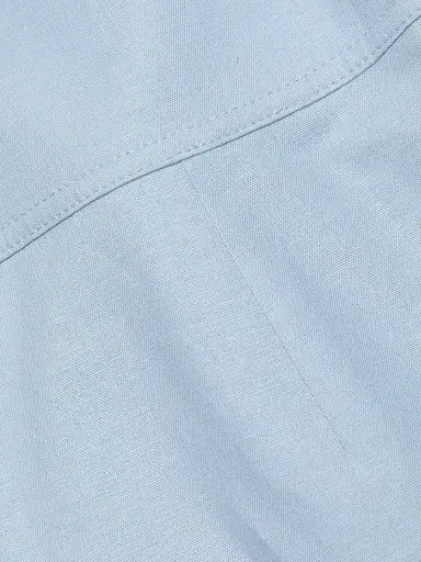 TANYA TAYLOR Women's Hudson Linen-Blend Midi-Skirt - Powder Blue - Size 00 | Thumbnail 7