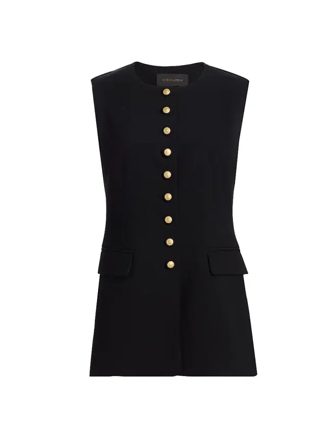 Kobi Halperin Women's Kim Longline Tailored Vest - Black