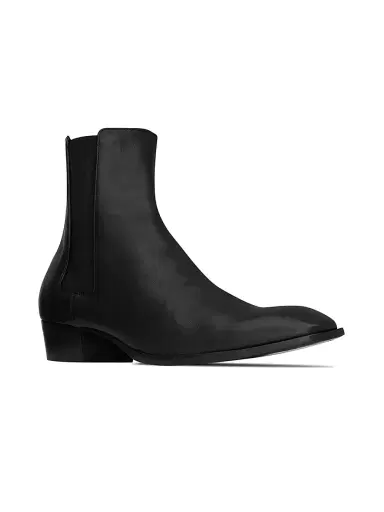 Saint Laurent Men's Stanton Chelsea Boots in Grained Leather - Nero - Size 9.5 | Thumbnail 2 Saint Laurent Men's Stanton Chelsea Boots in Grained Leather - Nero - Size 9.5 | Thumbnail 2