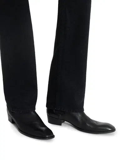 Saint Laurent Men's Stanton Chelsea Boots in Grained Leather - Nero - Size 9.5 | Thumbnail 4 Saint Laurent Men's Stanton Chelsea Boots in Grained Leather - Nero - Size 9.5 | Thumbnail 4