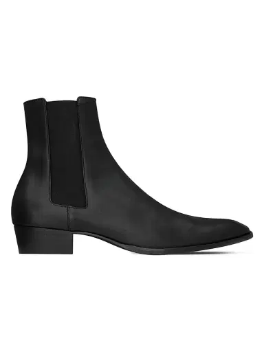 Saint Laurent Men's Stanton Chelsea Boots in Grained Leather - Nero - Size 9.5 | Thumbnail 1 Saint Laurent Men's Stanton Chelsea Boots in Grained Leather - Nero - Size 9.5 | Thumbnail 1