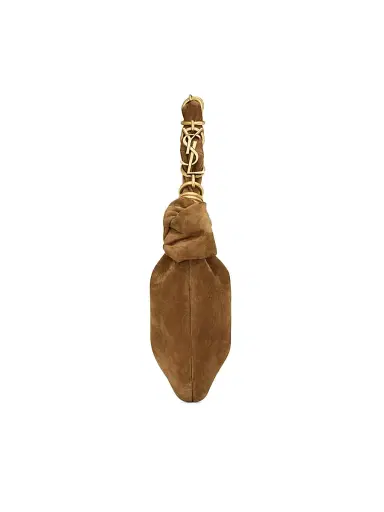 Saint Laurent Women's Amalia Mini Top Handle Bag in Suede - Caramel Cognac | Thumbnail 5
