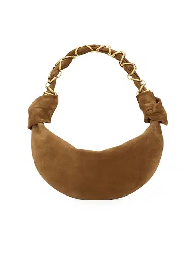 Saint Laurent Women's Amalia Mini Top Handle Bag in Suede - Caramel Cognac | Thumbnail 1