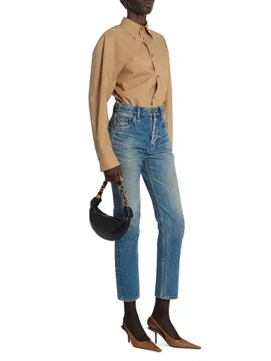 Saint Laurent Women's Amalia Mini Top Handle Bag in Lambskin - Black | Thumbnail 2