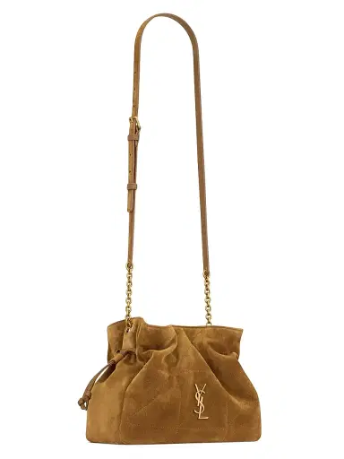 Saint Laurent Women's Jamie Shoulder Bag in Suede Leather - Caramel Cognac | Thumbnail 3 Saint Laurent Women's Jamie Shoulder Bag in Suede Leather - Caramel Cognac | Thumbnail 3