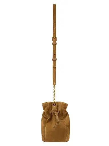 Saint Laurent Women's Jamie Shoulder Bag in Suede Leather - Caramel Cognac | Thumbnail 4 Saint Laurent Women's Jamie Shoulder Bag in Suede Leather - Caramel Cognac | Thumbnail 4