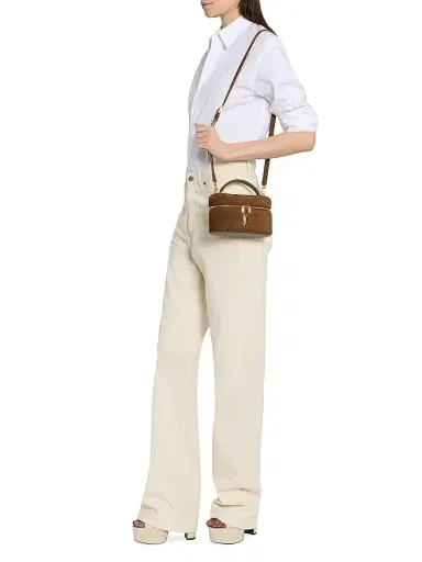 Saint Laurent Women's Suede Gaby Vanity Bag - Light Chestnut | Thumbnail 2