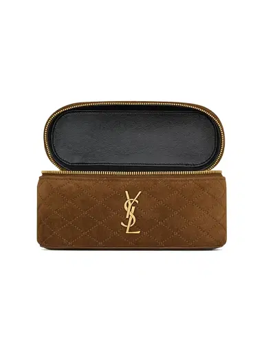 Saint Laurent Women's Suede Gaby Vanity Bag - Light Chestnut | Thumbnail 4