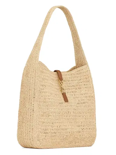 Saint Laurent Women's Le 5 à 7 Supple Large Shoulder Bag in Raffia | Thumbnail 4