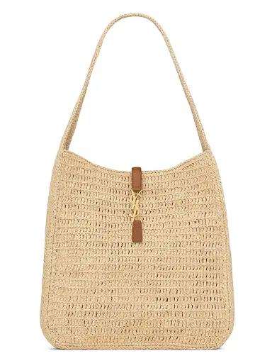 Saint Laurent Women's Le 5 à 7 Supple Large Shoulder Bag in Raffia | Thumbnail 1