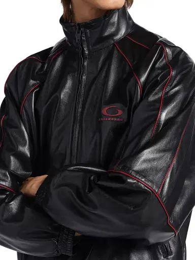 Balenciaga Men's Tracksuit Jacket - Black Burgundy - Size Medium | Thumbnail 6 Balenciaga Men's Tracksuit Jacket - Black Burgundy - Size Medium | Thumbnail 6