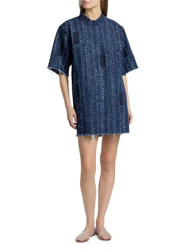 Stella McCartney Women's Waistband Detail T-Shirt Dress - Dark Blue | Thumbnail 2