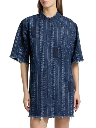Stella McCartney Women's Waistband Detail T-Shirt Dress - Dark Blue | Thumbnail 3