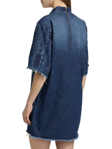 Stella McCartney Women's Waistband Detail T-Shirt Dress - Dark Blue | Thumbnail 5