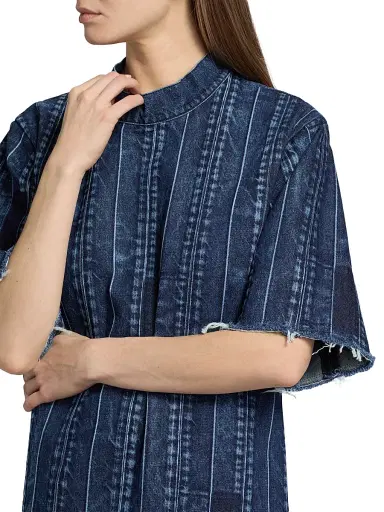 Stella McCartney Women's Waistband Detail T-Shirt Dress - Dark Blue | Thumbnail 6