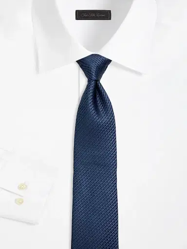 Canali Men's Houndstooth Silk Tie - Blue | Thumbnail 2