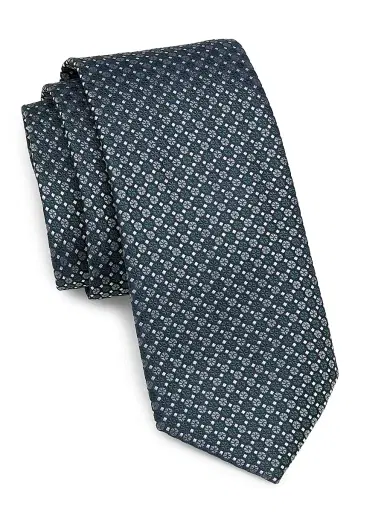 Canali Men's Silk Medallion Tie | Thumbnail 1 Canali Men's Silk Medallion Tie | Thumbnail 1