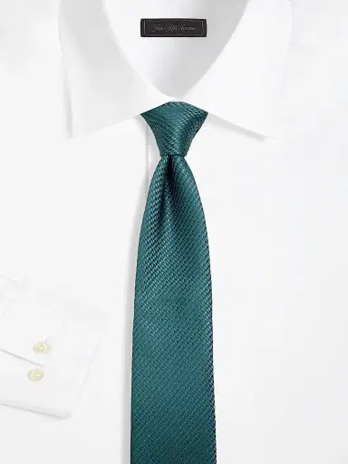 Canali Men's Houndstooth Silk Tie - Teal | Thumbnail 2