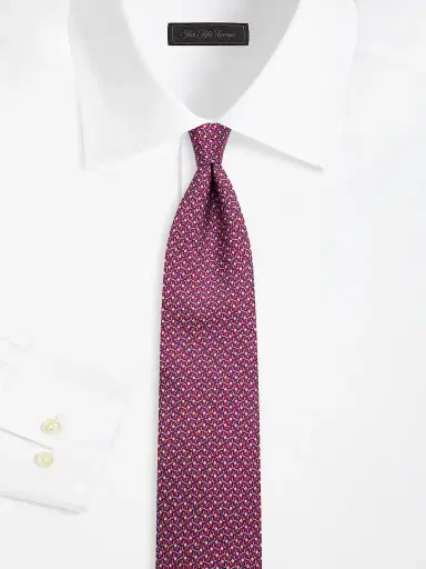 Canali Men's Geometric Silk Tie | Thumbnail 2