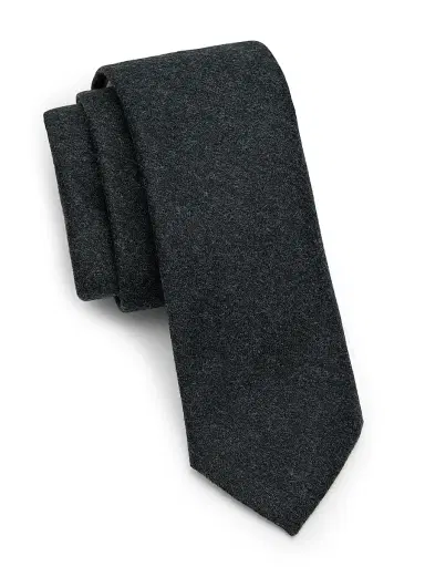 Canali Men's Impeccable Silk Tie - Charcoal | Thumbnail 1 Canali Men's Impeccable Silk Tie - Charcoal | Thumbnail 1