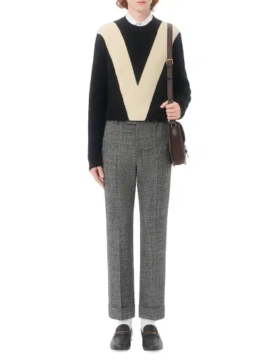 Valentino Garavani Men's Oxford Cotton Shirt with VGold - White - Size 16.5 | Thumbnail 7