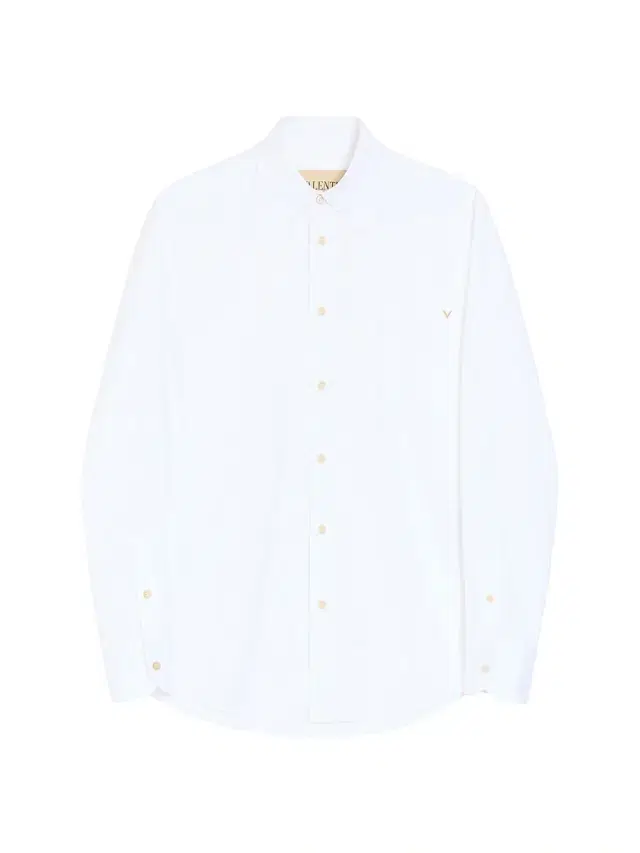 Men's Oxford Cotton Shirt with VGold - White
