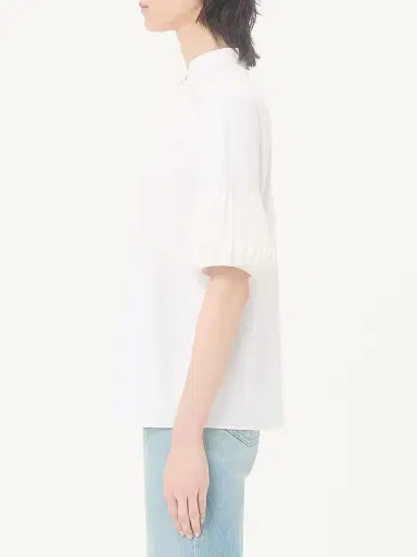 Valentino Garavani Women's Embroidered Cotton Poplin Shirt - White - Size 2 | Thumbnail 3