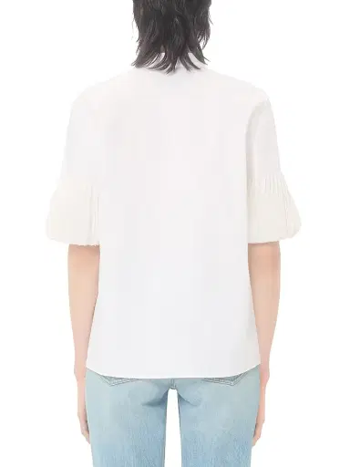 Valentino Garavani Women's Embroidered Cotton Poplin Shirt - White - Size 2 | Thumbnail 4