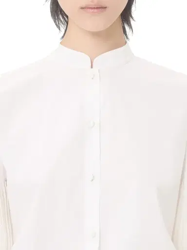 Valentino Garavani Women's Embroidered Cotton Poplin Shirt - White - Size 2 | Thumbnail 5