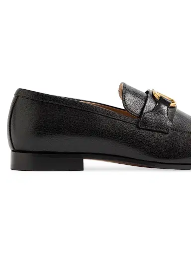 Valentino Garavani Men's VLogo Signature Kidskin Moccasins - Black | Thumbnail 6 Valentino Garavani Men's VLogo Signature Kidskin Moccasins - Black | Thumbnail 6