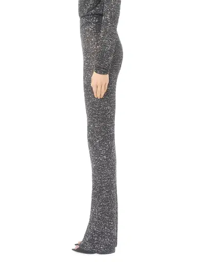 Valentino Garavani Women's Sequin Thread Knit Pants - Black Silver - Size XS | Thumbnail 3 Valentino Garavani Women's Sequin Thread Knit Pants - Black Silver - Size XS | Thumbnail 3