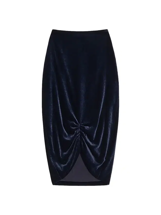 Valentino Garavani Women's Velvet Skirt - Navy