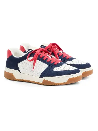 Valentino Garavani Men's Sparry Sneakers in Split Leather and Nappa - Cobalt White Coral - Size 7.5 | Thumbnail 2 Valentino Garavani Men's Sparry Sneakers in Split Leather and Nappa - Cobalt White Coral - Size 7.5 | Thumbnail 2