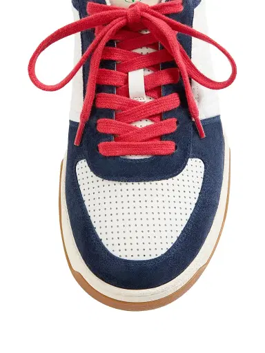 Valentino Garavani Men's Sparry Sneakers in Split Leather and Nappa - Cobalt White Coral - Size 7.5 | Thumbnail 5 Valentino Garavani Men's Sparry Sneakers in Split Leather and Nappa - Cobalt White Coral - Size 7.5 | Thumbnail 5