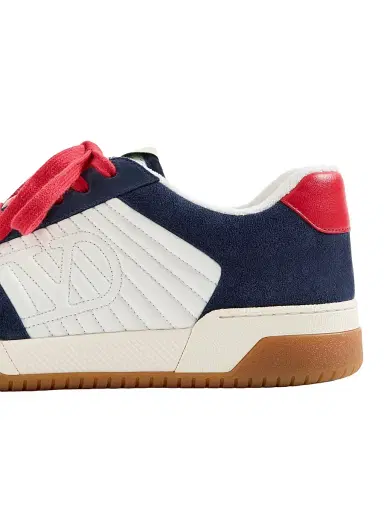 Valentino Garavani Men's Sparry Sneakers in Split Leather and Nappa - Cobalt White Coral - Size 7.5 | Thumbnail 6 Valentino Garavani Men's Sparry Sneakers in Split Leather and Nappa - Cobalt White Coral - Size 7.5 | Thumbnail 6