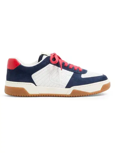 Valentino Garavani Men's Sparry Sneakers in Split Leather and Nappa - Cobalt White Coral - Size 7.5 | Thumbnail 1 Valentino Garavani Men's Sparry Sneakers in Split Leather and Nappa - Cobalt White Coral - Size 7.5 | Thumbnail 1