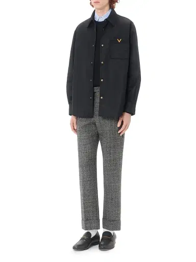Valentino Garavani Men's Nylon Shirt Jacket with VGold - Black - Size 40 | Thumbnail 7 Valentino Garavani Men's Nylon Shirt Jacket with VGold - Black - Size 40 | Thumbnail 7