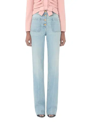 Valentino Garavani Women's Denim Pants - Denim | Thumbnail 2