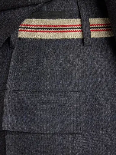 Prada Women's Checked Wool Pants - Grey - Size 6 | Thumbnail 5 Prada Women's Checked Wool Pants - Grey - Size 6 | Thumbnail 5