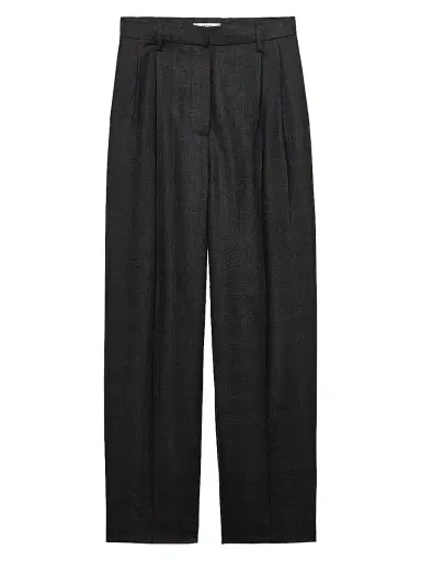 Prada Women's Checked Wool Pants - Grey - Size 6 | Thumbnail 1 Prada Women's Checked Wool Pants - Grey - Size 6 | Thumbnail 1