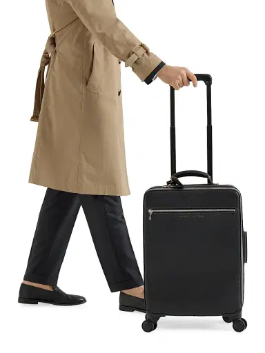 Brunello Cucinelli Grained Calfskin Suitcase - Black | Thumbnail 2