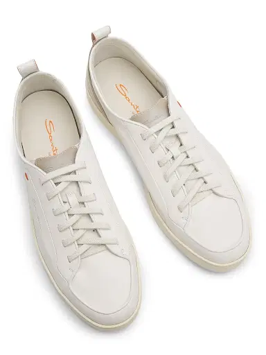 Santoni Men's Off Duty Low-Top Sneakers - White - Size 10 | Thumbnail 4 Santoni Men's Off Duty Low-Top Sneakers - White - Size 10 | Thumbnail 4