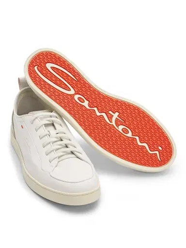 Santoni Men's Off Duty Low-Top Sneakers - White - Size 10 | Thumbnail 6 Santoni Men's Off Duty Low-Top Sneakers - White - Size 10 | Thumbnail 6
