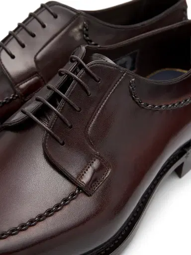 Santoni Men's Fortuna Leather Oxfords | Thumbnail 5
