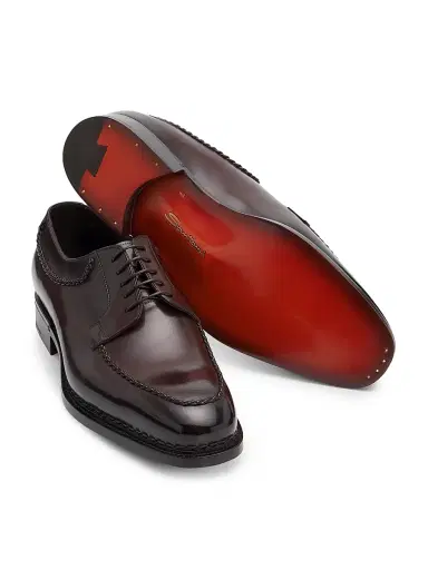 Santoni Men's Fortuna Leather Oxfords | Thumbnail 6