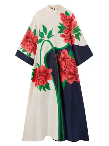 La DoubleJ Women's Magnifico Dress - Queen Peony Placae Blue - Size 14 | Thumbnail 1 La DoubleJ Women's Magnifico Dress - Queen Peony Placae Blue - Size 14 | Thumbnail 1