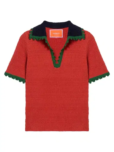 La DoubleJ Women's Picket Polo Top - Solid Terra | Thumbnail 1 La DoubleJ Women's Picket Polo Top - Solid Terra | Thumbnail 1