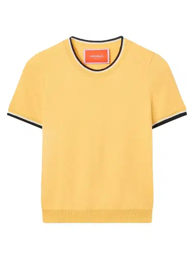 La DoubleJ Women's Busy-Bee Tee Shirt - Solid Butter Yellow - Size XS | Thumbnail 1