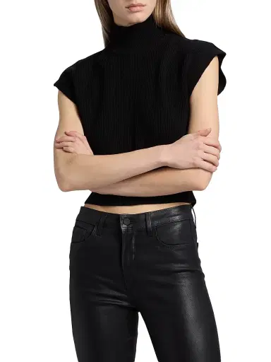 Rick Owens Women's Concordians Wool Turtleneck Top - Black - Size Large | Thumbnail 3